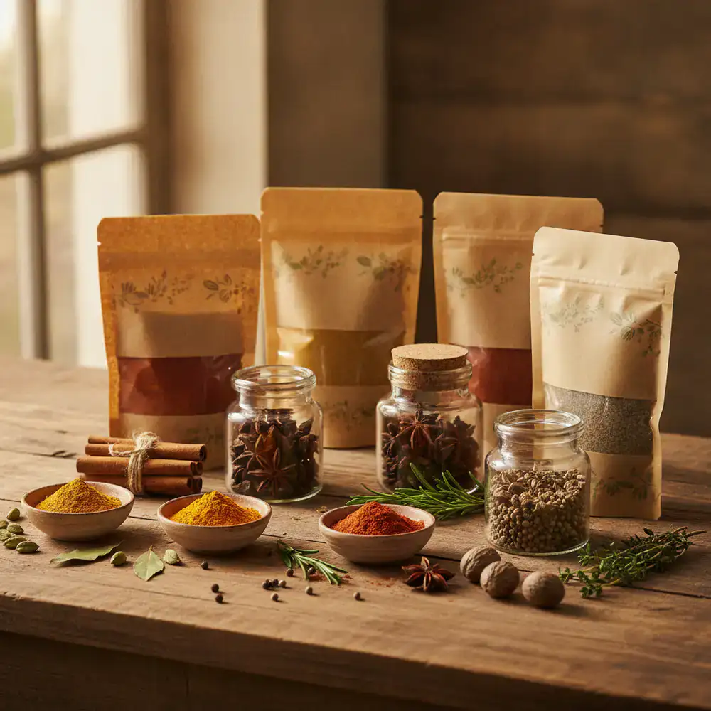 Eco-friendly packaging and natural spices